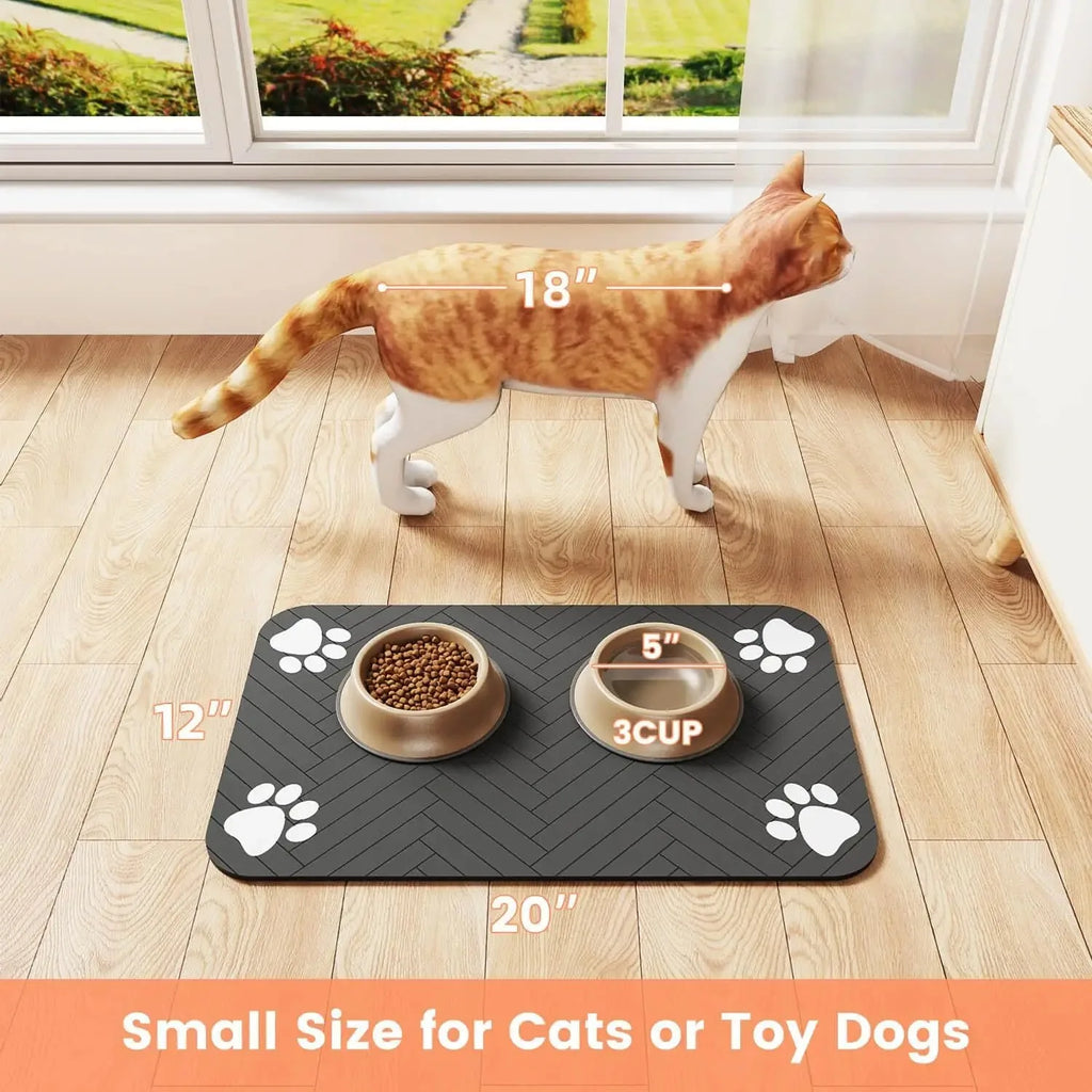 Feeding mat easy clean rinse wipe waterproof Dogora