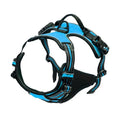 Dog harness features infographic front clip padded reflective