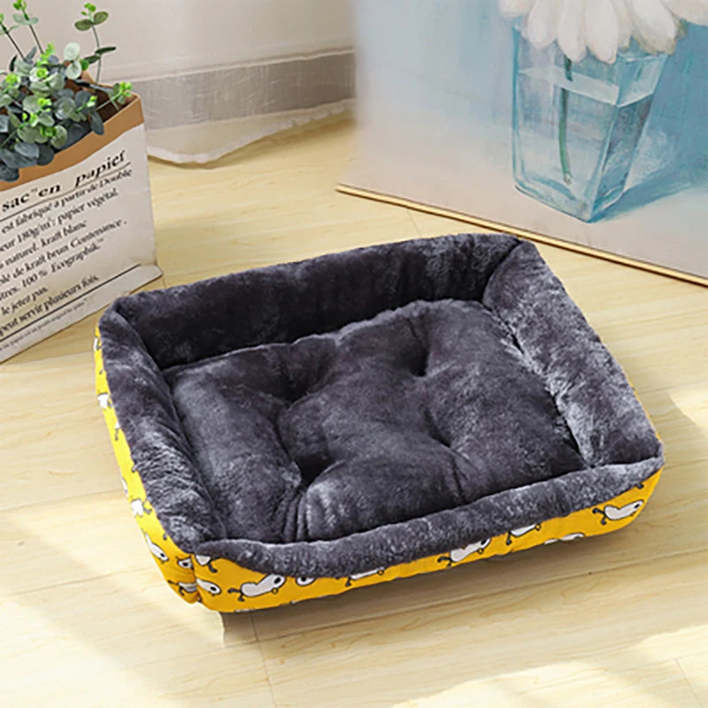 Small dog in Dogora sofa bed yellow XL size cozy home
