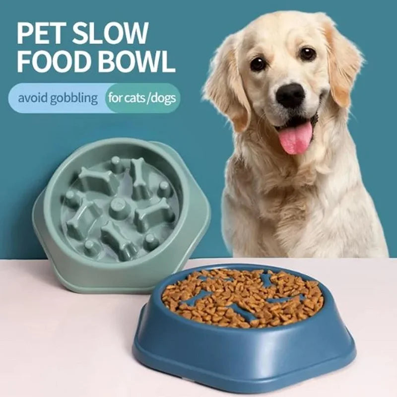 Slow feeder bowl maze design stops dog eating too fast