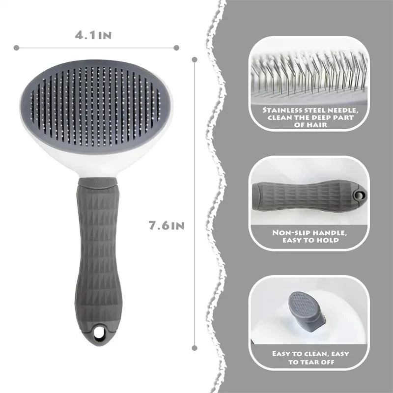 Dogora grooming brush ergonomic anti-slip handle