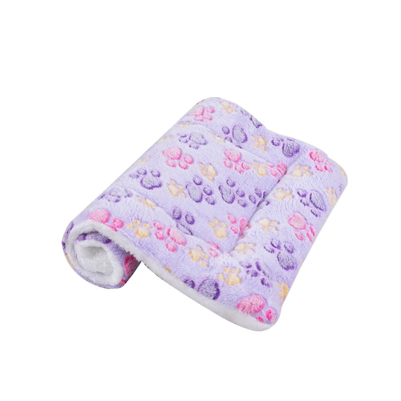 Purple bone design dog blanket warm washable Dogora