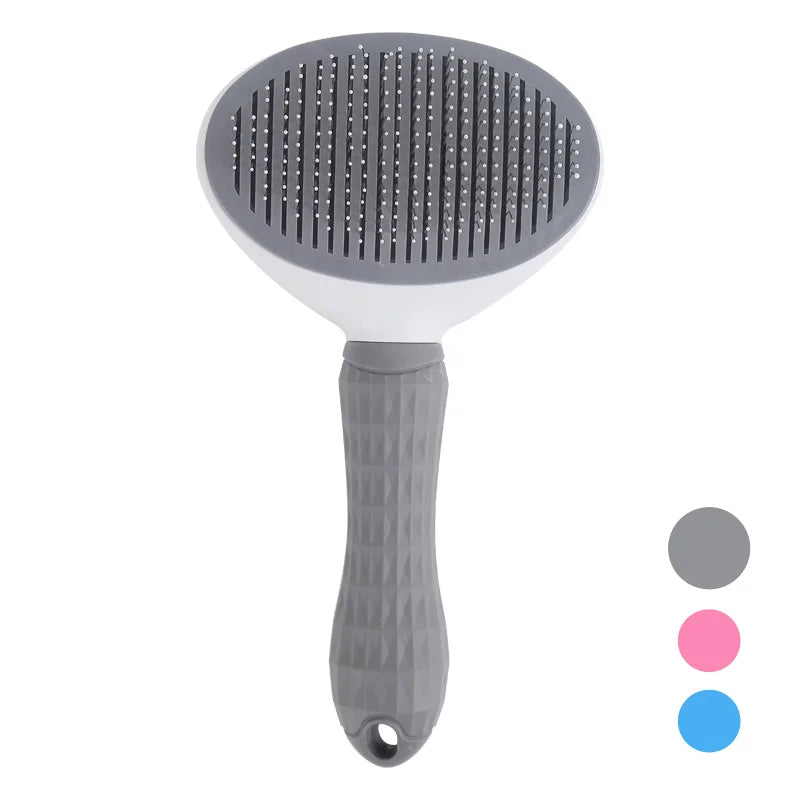 Blue slicker brush dog deshedding — Dogora