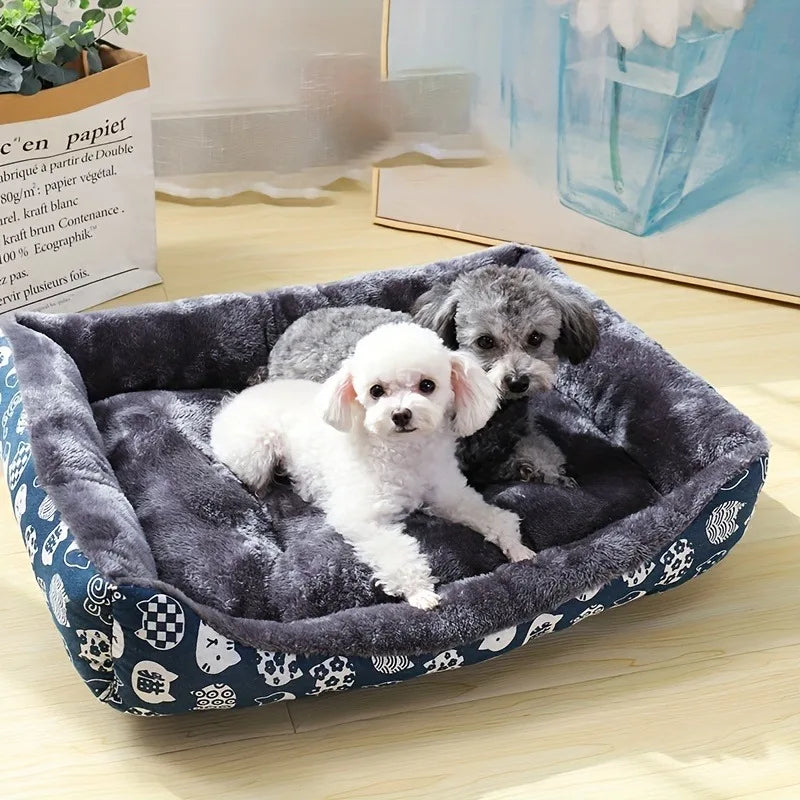 Plush dog sofa bed ultra-soft washable — Dogora pet comfort