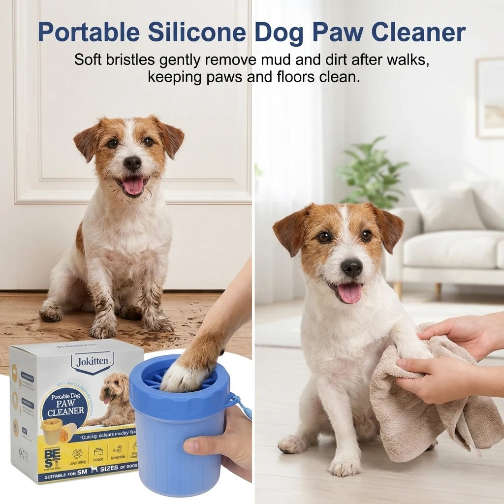 Paw cleaning cup detachable lid easy rinse
