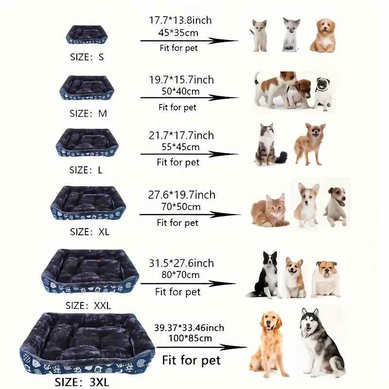 Dog lying on Dogora sofa bed blue — cozy plush design
