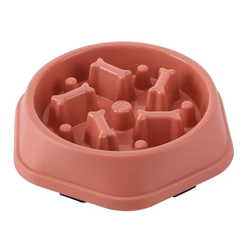 Slow feeder bowl product features infographic Dogora