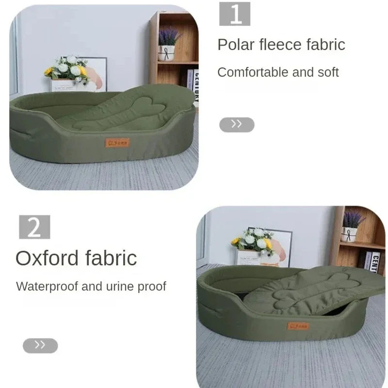 Fleece bed removable washable cover machine washable