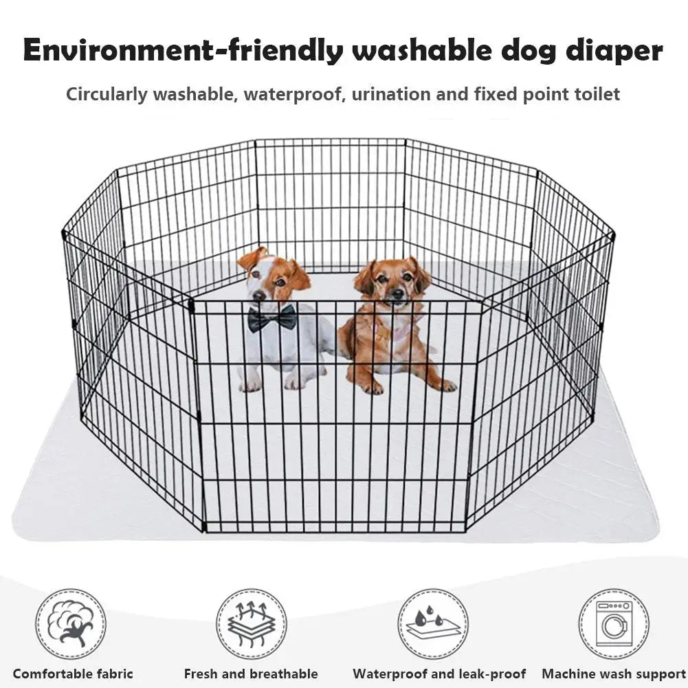 Non-slip training pad stays put on all floor types