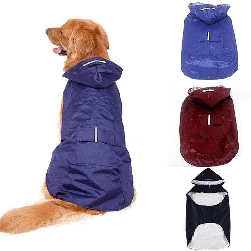 Dogora Rain Jacket waterproof dog coat dark red colour